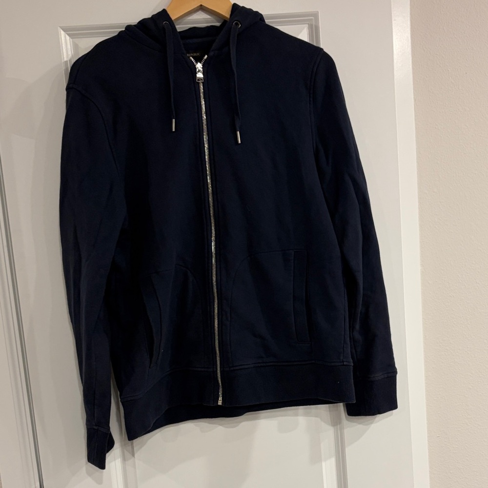 Banana Republic Men's Navy Zip-Up Hoodie